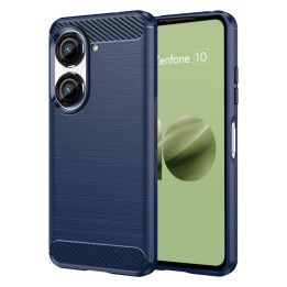 Børstet silikone cover Asus Zenfone 10 - Blå