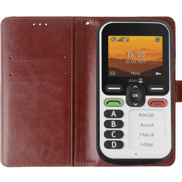 Wallet cover 2-kort Doro Leva X10 - Brun